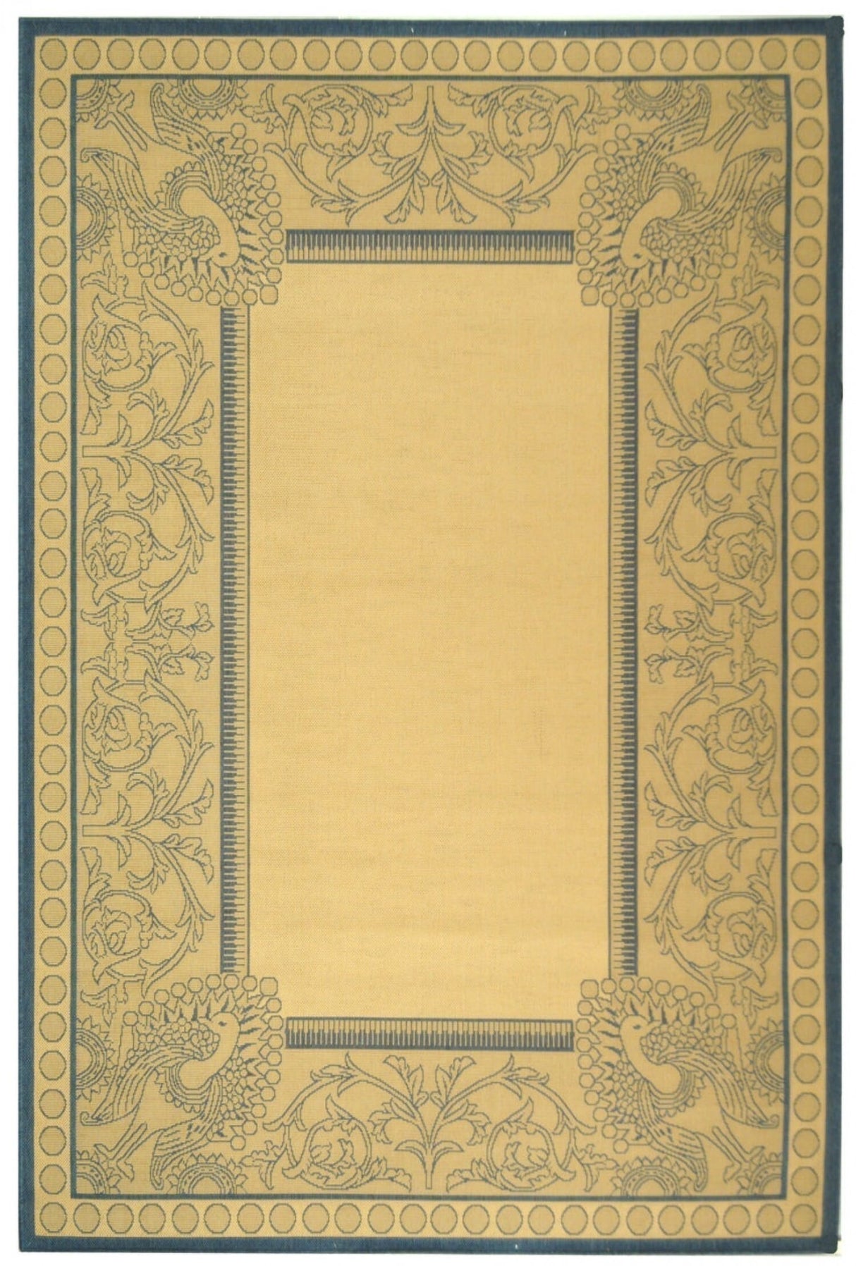 Safavieh Courtyard cy2965 - 3101 Natural / Blue Rugs - Safavieh - cy2965 - 3101 - 6