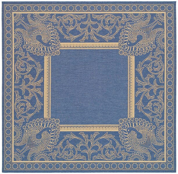 Safavieh Courtyard cy2965 - 3103 Blue / Natural Rugs - Safavieh - cy2965 - 3103 - 7sq