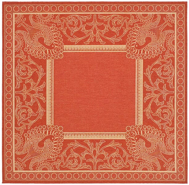 Safavieh Courtyard cy2965 - 3707 Red / Natural Rugs - Safavieh - cy2965 - 3707 - 7sq