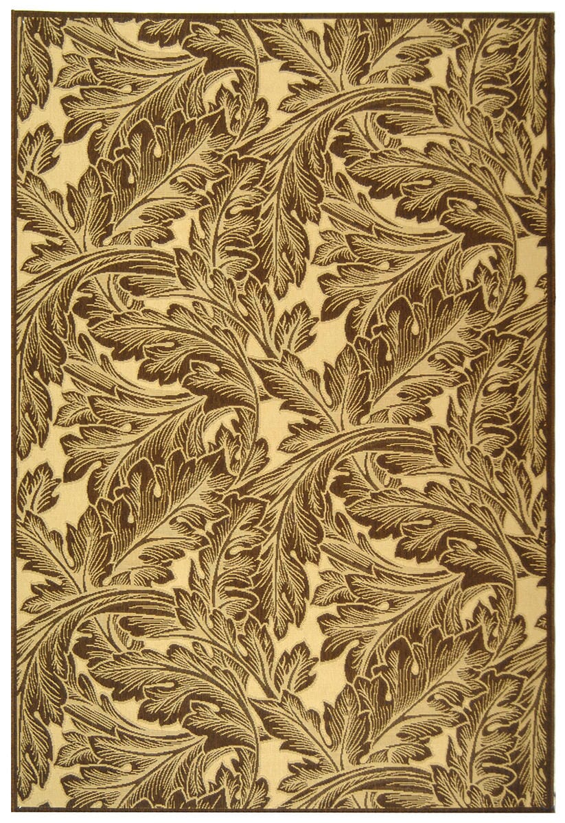 Safavieh Courtyard cy2996 - 3401 Natural / Chocolate Rugs - Safavieh - cy2996 - 3401 - 1