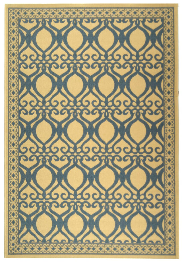 Safavieh Courtyard Cy3040 - 3101 Natural / Blue Rugs - Safavieh - cy3040 - 3101 - 27