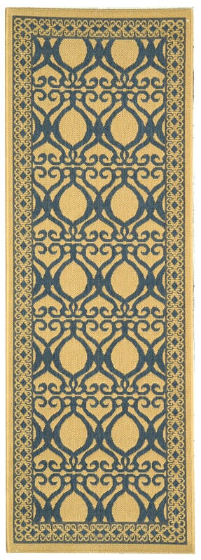 Safavieh Courtyard Cy3040 - 3101 Natural / Blue Rugs - Safavieh - cy3040 - 3101 - 27