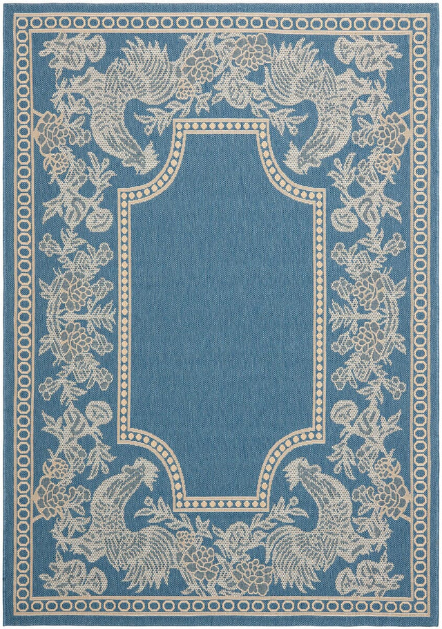 Safavieh Courtyard Cy3305 - 3103 Blue / Natural Rugs - Safavieh - cy3305 - 3103 - 2