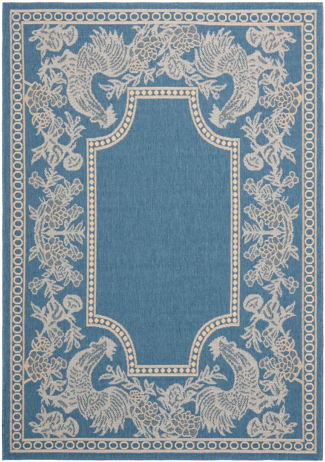 Safavieh Courtyard Cy3305 - 3103 Blue / Natural Rugs - Safavieh - cy3305 - 3103 - 5r