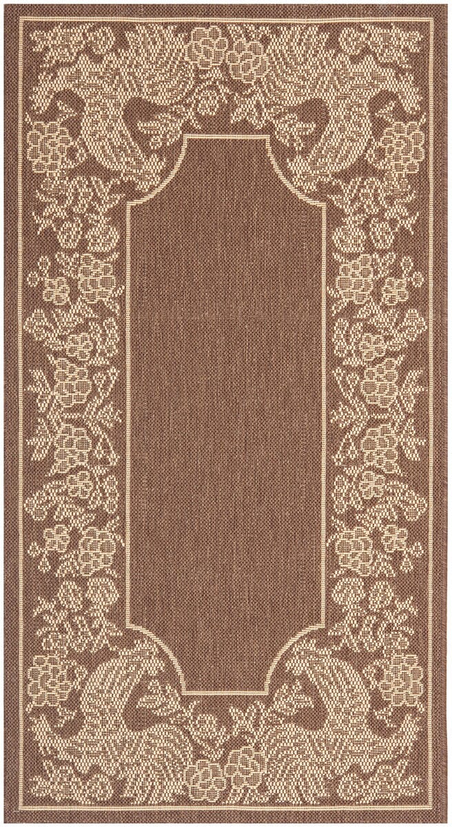 Safavieh Courtyard Cy3305 - 3409 Chocolate / Natural Rugs - Safavieh - cy3305 - 3409 - 5r