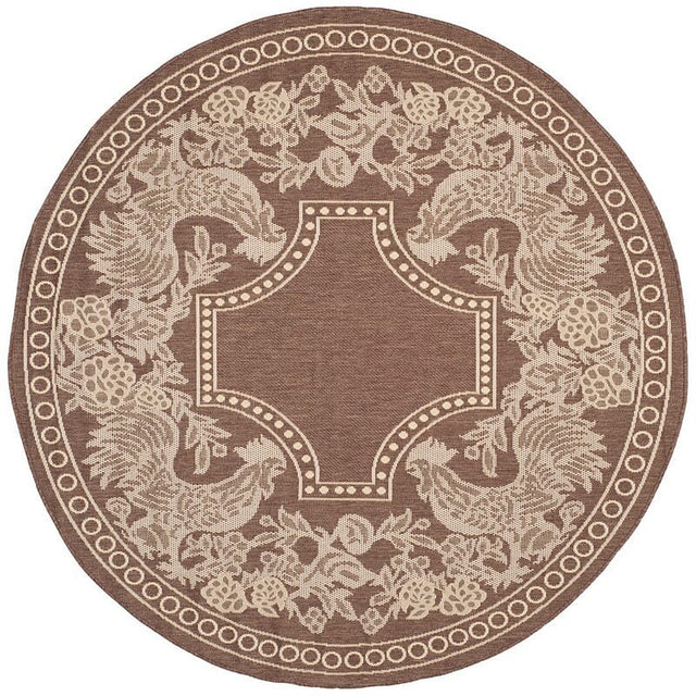 Safavieh Courtyard Cy3305 - 3409 Chocolate / Natural Rugs - Safavieh - cy3305 - 3409 - 5r