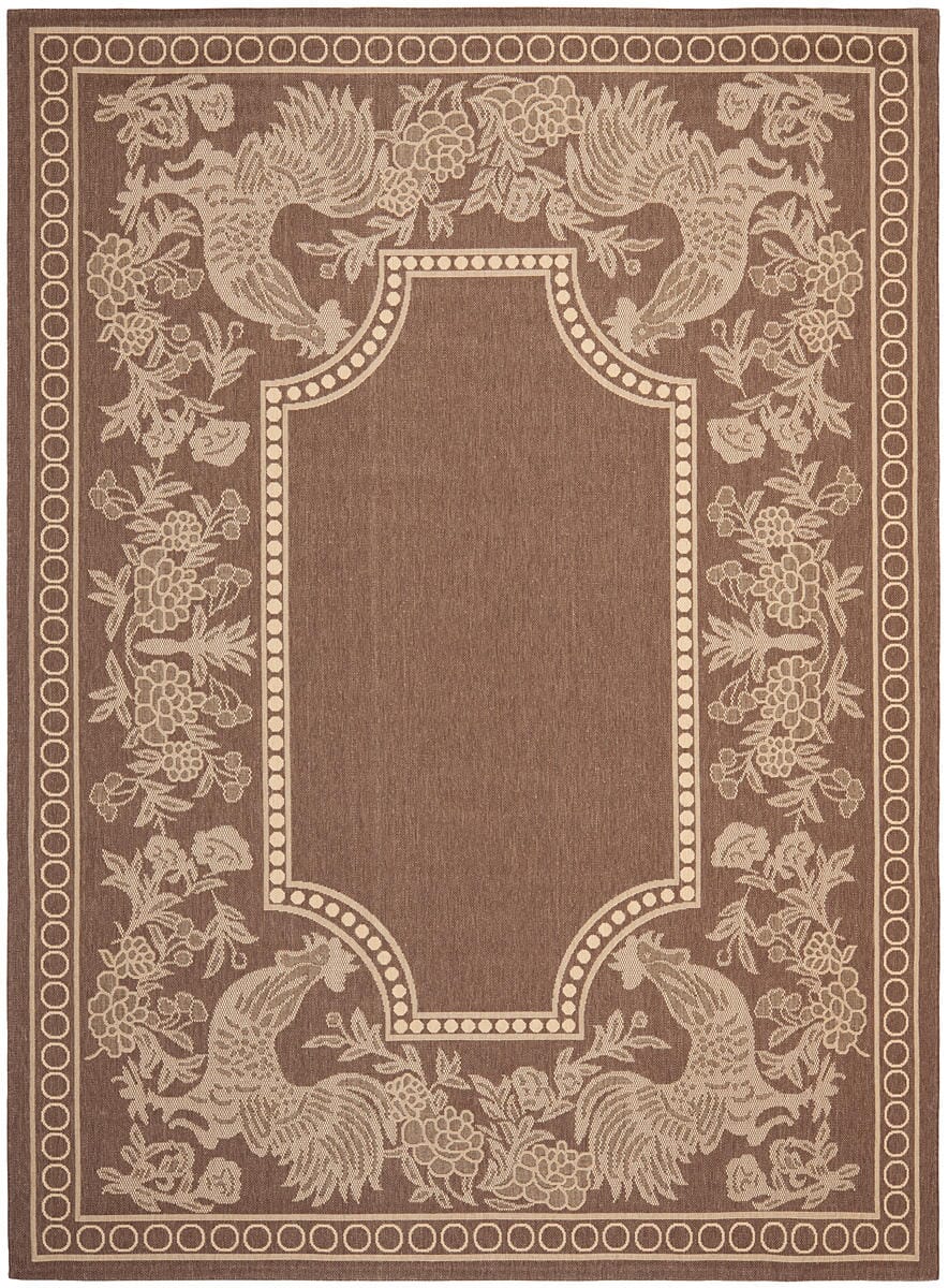Safavieh Courtyard Cy3305 - 3409 Chocolate / Natural Rugs - Safavieh - cy3305 - 3409 - 5r