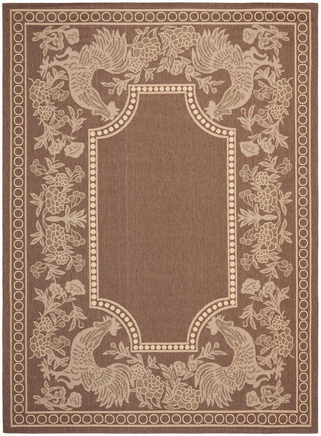 Safavieh Courtyard Cy3305 - 3409 Chocolate / Natural Rugs - Safavieh - cy3305 - 3409 - 5r