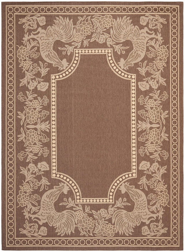 Safavieh Courtyard Cy3305 - 3409 Chocolate / Natural Rugs - Safavieh - cy3305 - 3409 - 5r