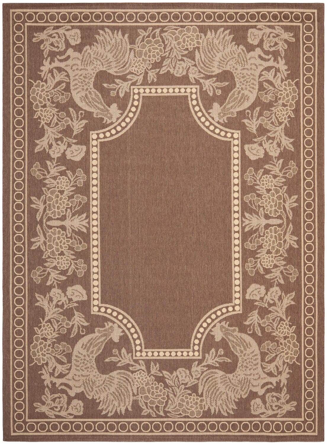 Safavieh Courtyard Cy3305 - 3409 Chocolate / Natural Rugs - Safavieh - cy3305 - 3409 - 7sq