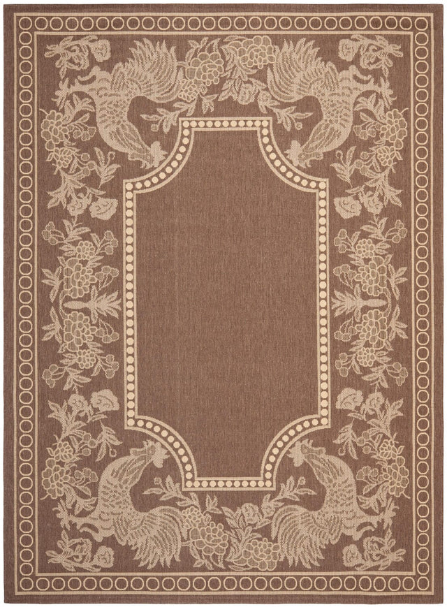 Safavieh Courtyard Cy3305 - 3409 Chocolate / Natural Rugs - Safavieh - cy3305 - 3409 - 7sq