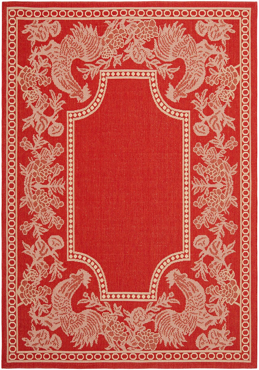 Safavieh Courtyard Cy3305 - 3707 Red / Natural Rugs - Safavieh - cy3305 - 3707 - 2