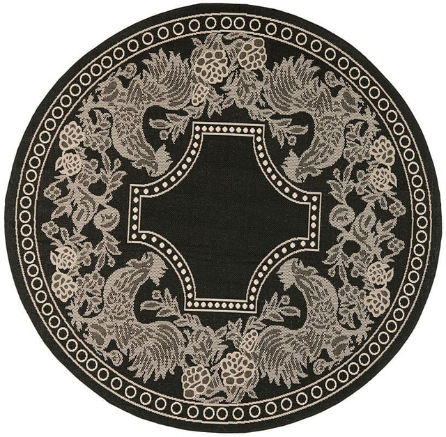 Safavieh Courtyard Cy3305 - 3908 Black / Sand Rugs - Safavieh - cy3305 - 3908 - 5r