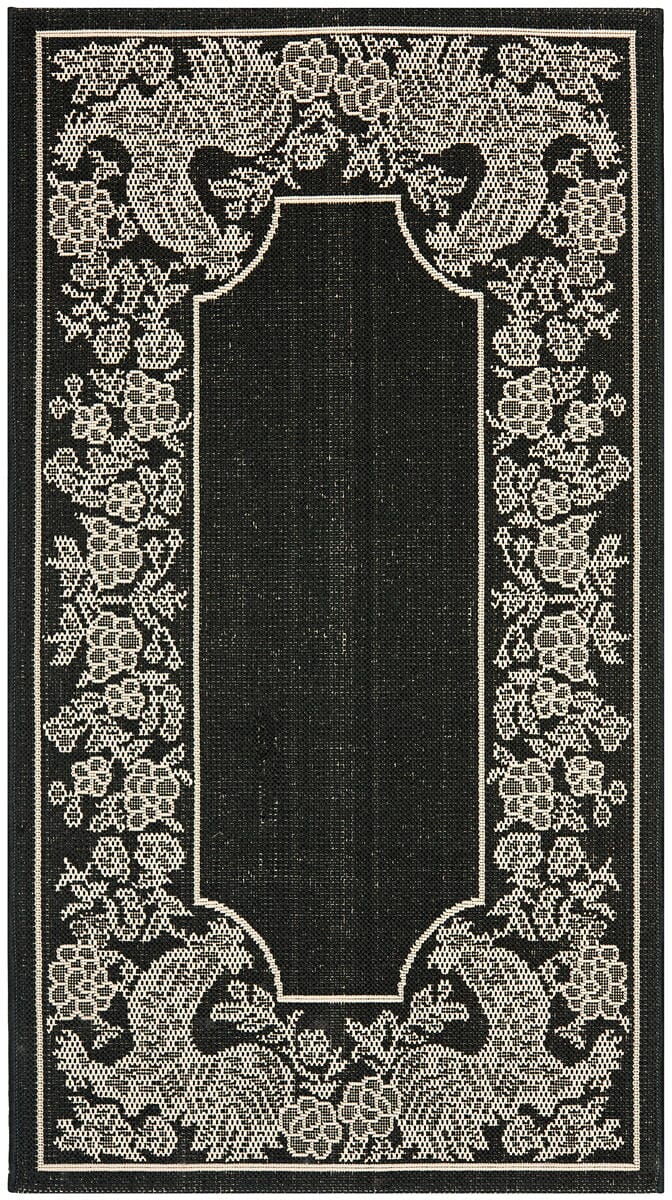 Safavieh Courtyard Cy3305 - 3908 Black / Sand Rugs - Safavieh - cy3305 - 3908 - 5r