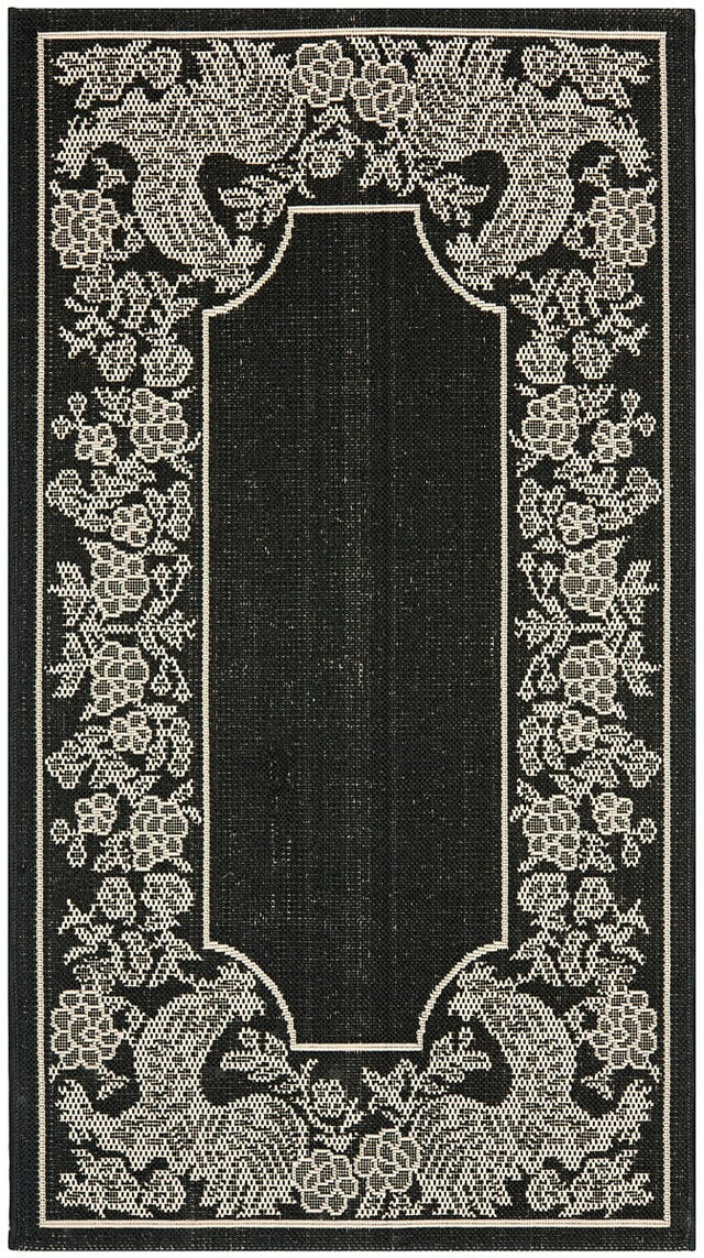 Safavieh Courtyard Cy3305 - 3908 Black / Sand Rugs - Safavieh - cy3305 - 3908 - 5r