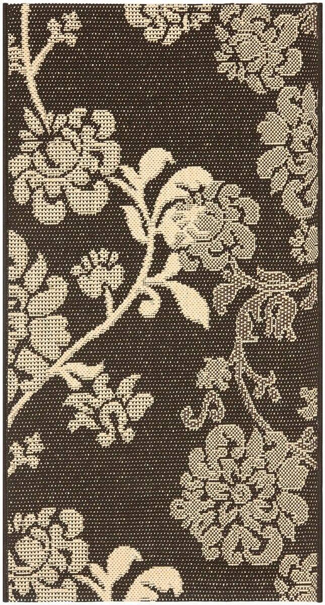 Safavieh Courtyard Cy4027D Black Natural / Brown Rugs - Safavieh - cy4027d - 5r