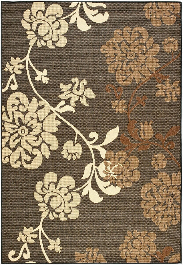 Safavieh Courtyard Cy4027D Black Natural / Brown Rugs - Safavieh - cy4027d - 5r