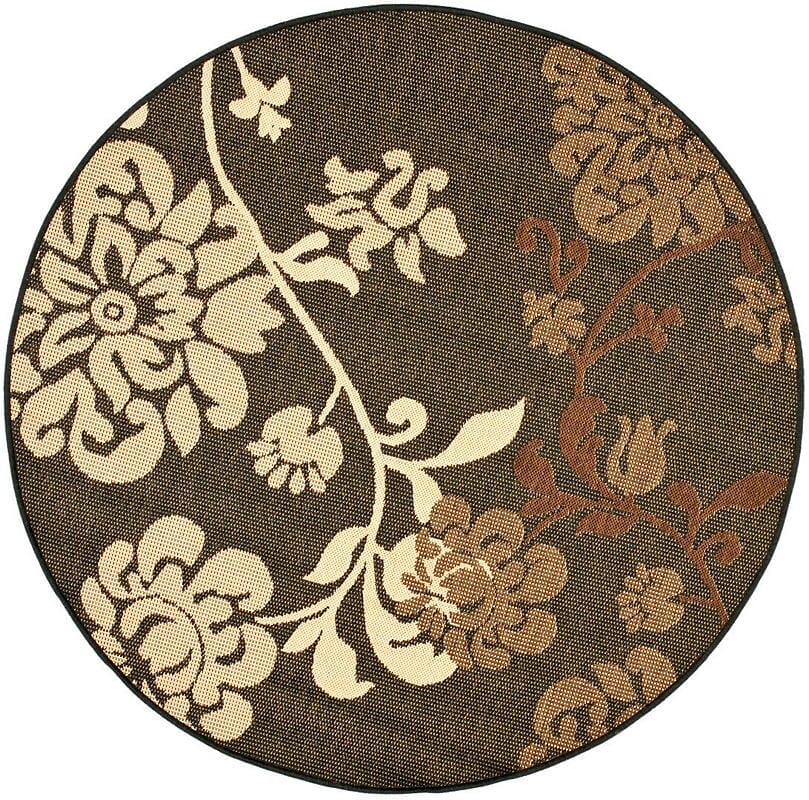Safavieh Courtyard Cy4027D Black Natural / Brown Rugs - Safavieh - cy4027d - 5r