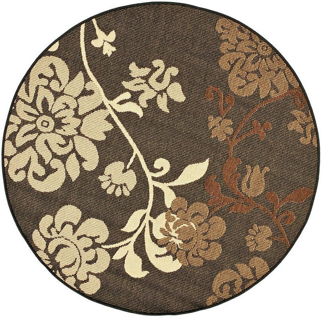 Safavieh Courtyard Cy4027D Black Natural / Brown Rugs - Safavieh - cy4027d - 5r