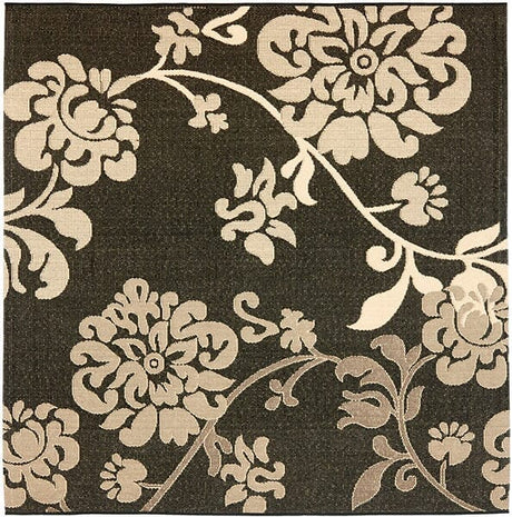 Safavieh Courtyard Cy4027D Black Natural / Brown Rugs - Safavieh - cy4027d - 7sq