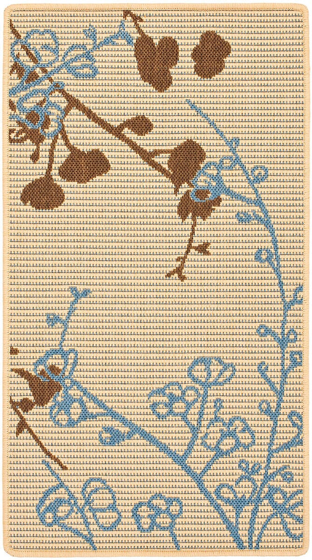 Safavieh Courtyard cy4038b Natural Brown / Blue Rugs - Safavieh - cy4038b - 5r