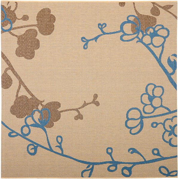 Safavieh Courtyard cy4038b Natural Brown / Blue Rugs - Safavieh - cy4038b - 7sq