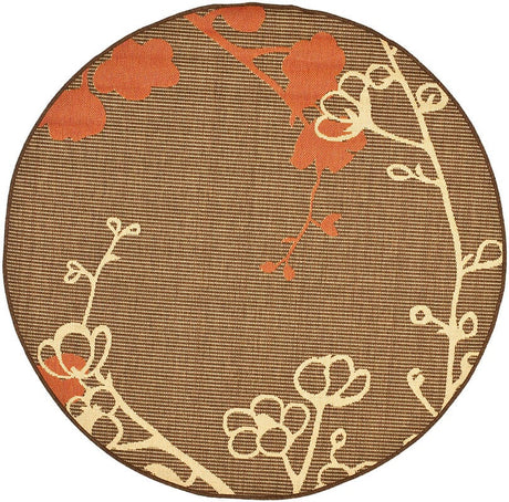 Safavieh Courtyard Cy4038C Brown Natural / Terracotta Rugs - Safavieh - cy4038c - 5r