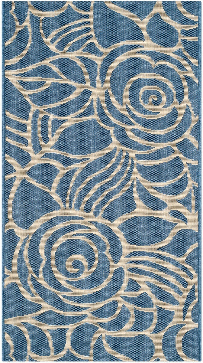Safavieh Courtyard Cy5141C Blue / Beige Rugs - Safavieh - cy5141c - 8r