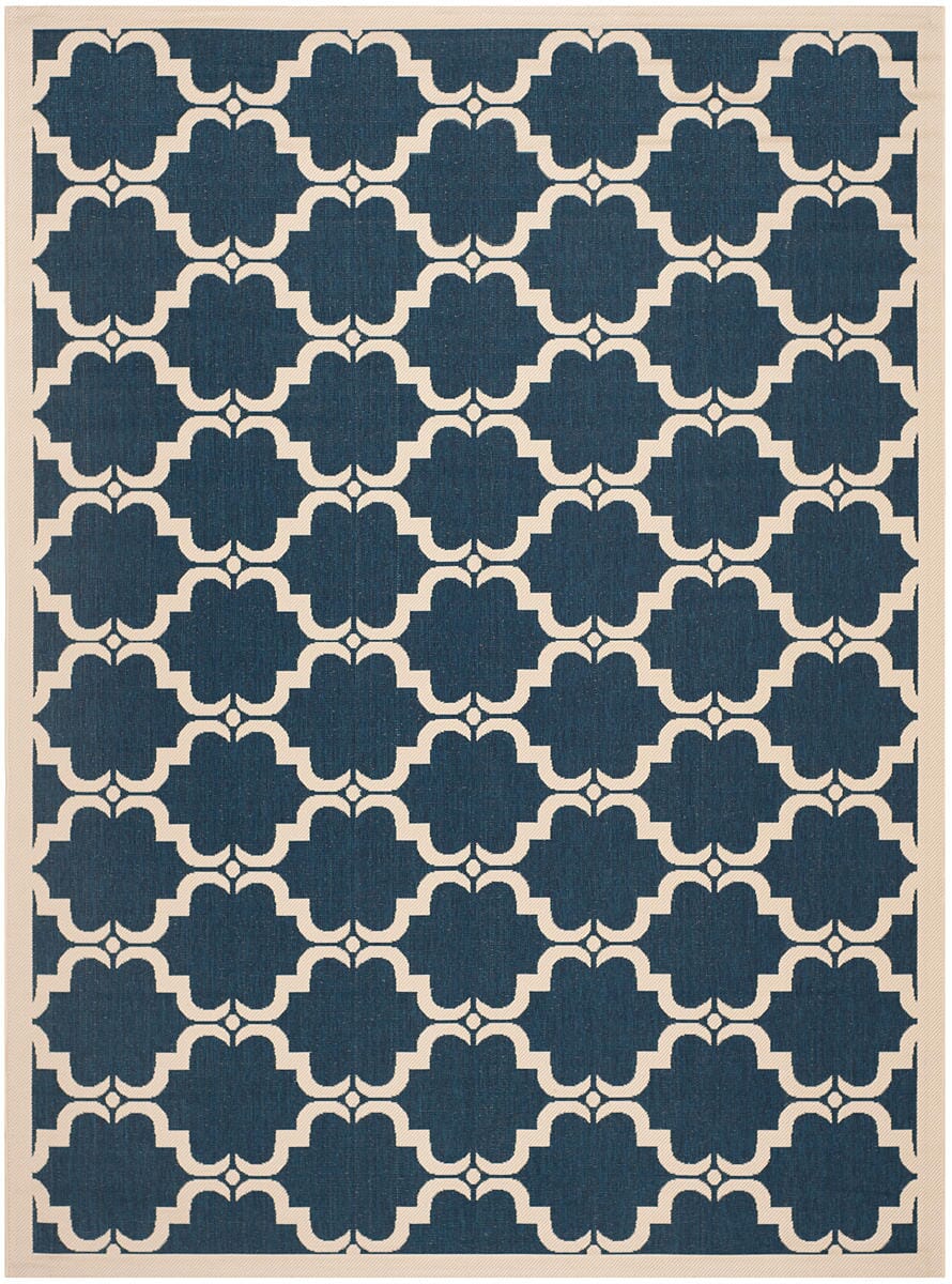 Safavieh Courtyard Cy6009 - 268 Navy / Beige Rugs - Safavieh - cy6009 - 268 - 5r