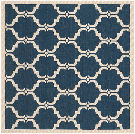 Safavieh Courtyard Cy6009 - 268 Navy / Beige Rugs - Safavieh - cy6009 - 268 - 5sq
