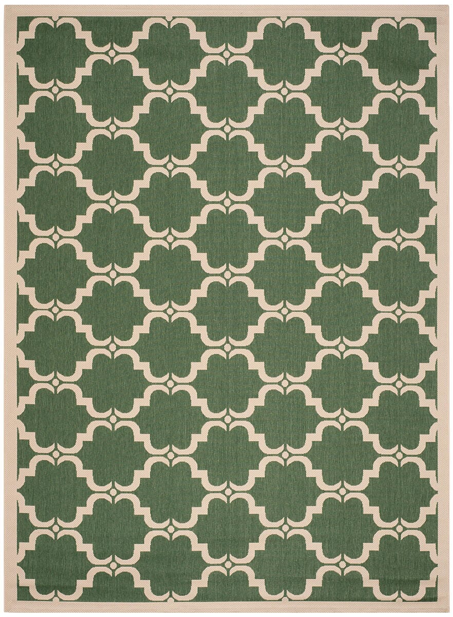 Safavieh Courtyard Cy6009 - 332 Dark Green / Beige Rugs - Safavieh - cy6009 - 332 - 5r