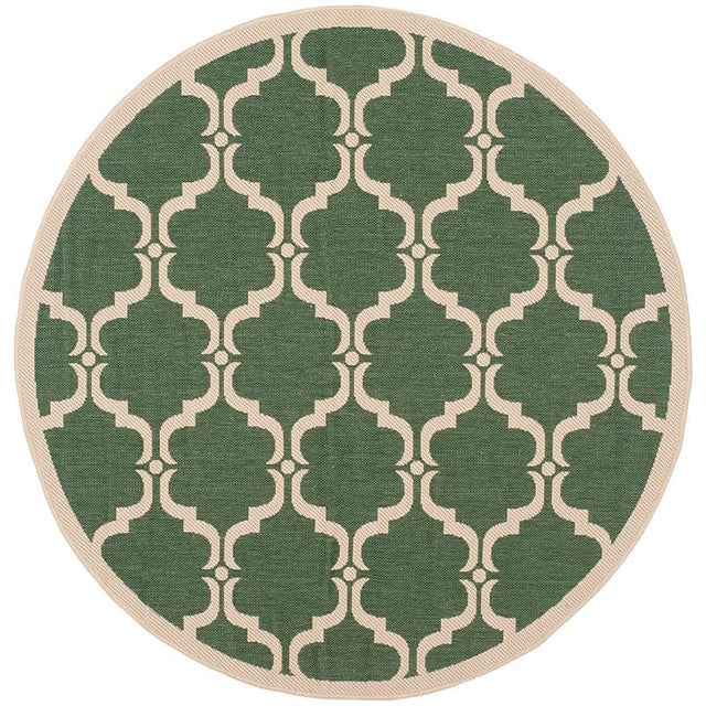 Safavieh Courtyard Cy6009 - 332 Dark Green / Beige Rugs - Safavieh - cy6009 - 332 - 5r