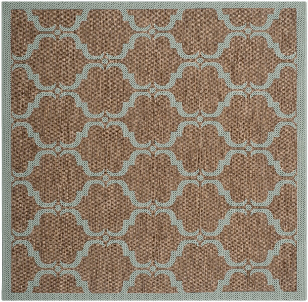 Safavieh Courtyard Cy6009 - 337 Brown / Aqua Rugs - Safavieh - cy6009 - 337 - 7sq
