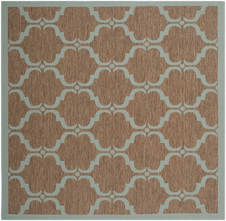 Safavieh Courtyard Cy6009 - 337 Brown / Aqua Rugs - Safavieh - cy6009 - 337 - 7sq