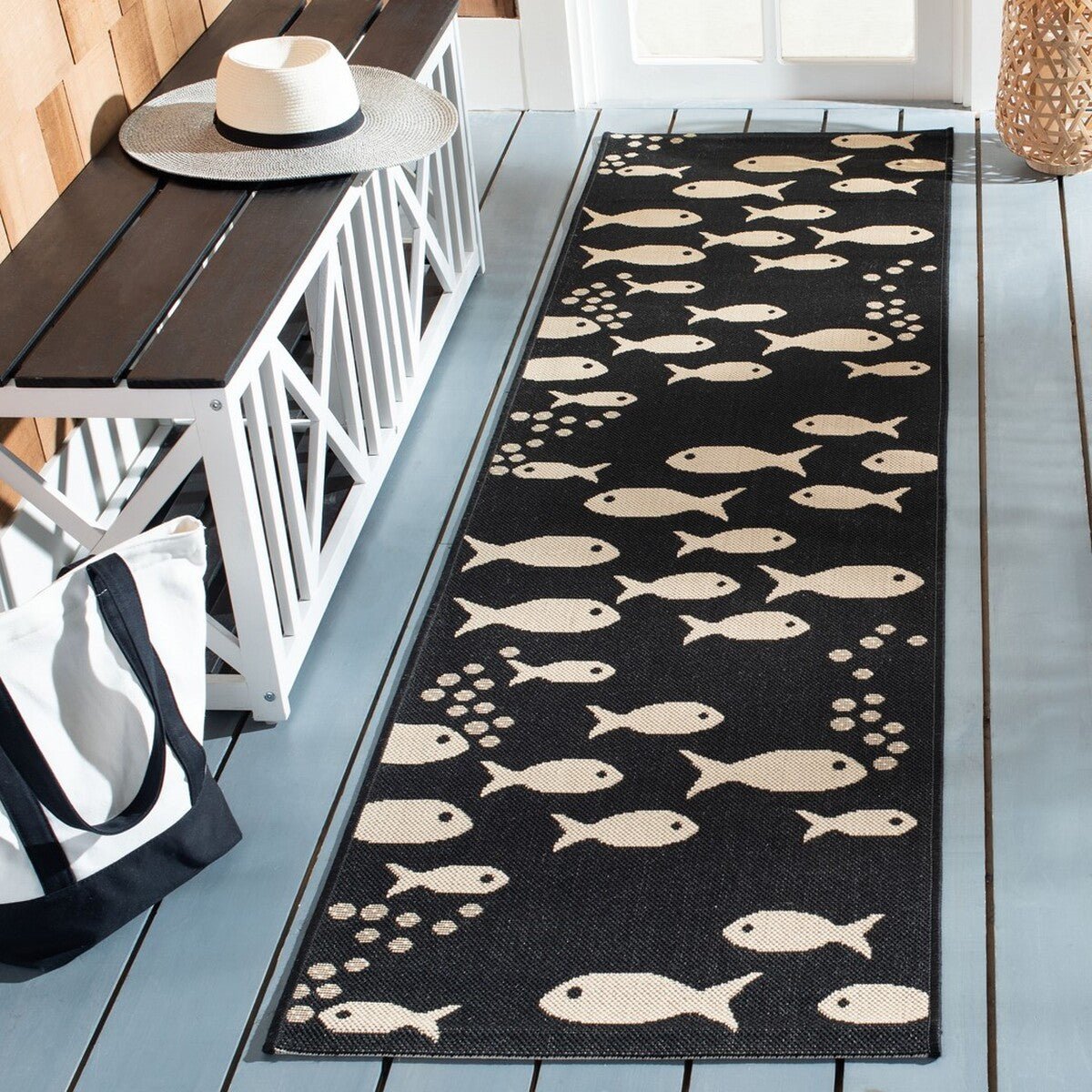 Safavieh Courtyard Cy6012 - 256 Black/Beige Rugs - Safavieh - cy6012 - 256 - 27