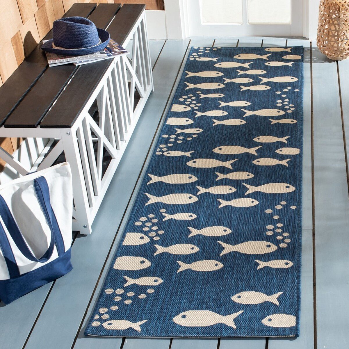 Safavieh Courtyard Cy6012 - 258 Navy/Beige Rugs - Safavieh - cy6012 - 258 - 27