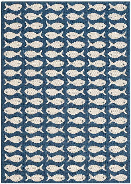 Safavieh Courtyard Cy6013 - 268 Navy / Beige Rugs - Safavieh - cy6013 - 268 - 4