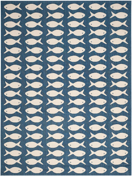 Safavieh Courtyard Cy6013 - 268 Navy / Beige Rugs - Safavieh - cy6013 - 268 - 4