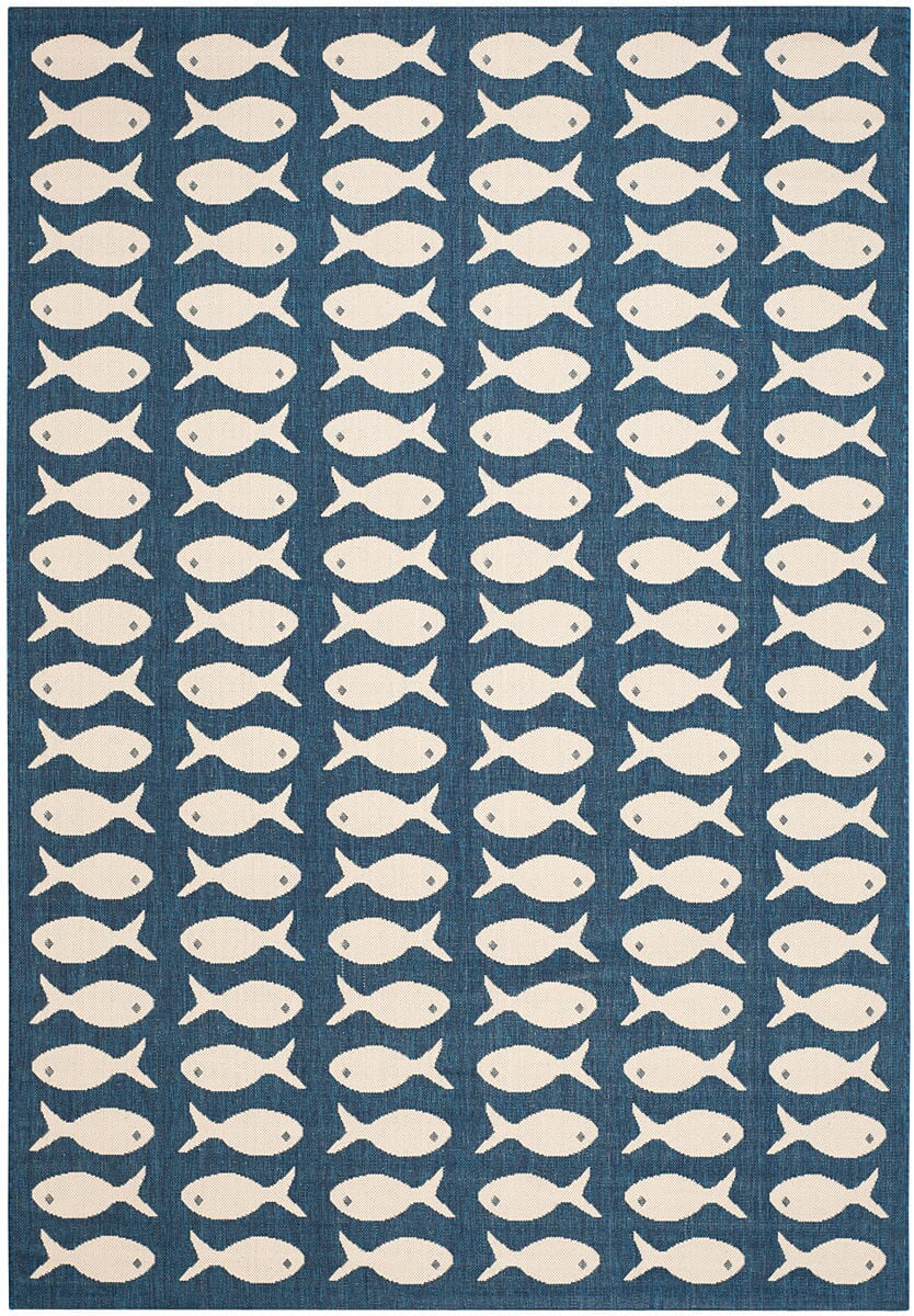Safavieh Courtyard Cy6013 - 268 Navy / Beige Rugs - Safavieh - cy6013 - 268 - 4