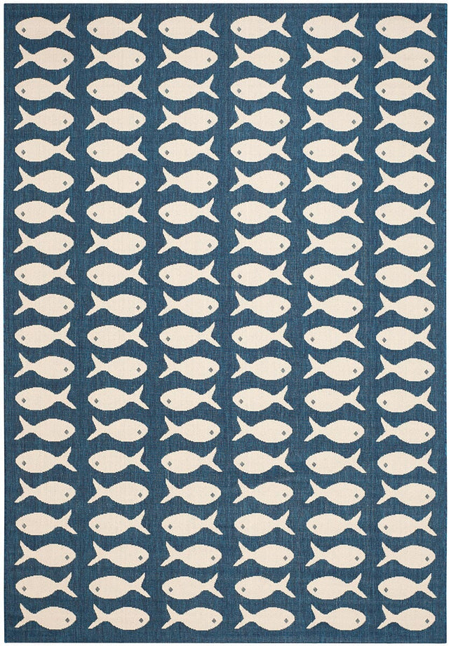 Safavieh Courtyard Cy6013 - 268 Navy / Beige Rugs - Safavieh - cy6013 - 268 - 4