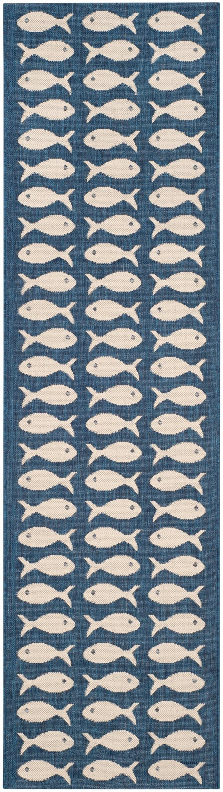 Safavieh Courtyard Cy6013 Navy/Beige Rug - Safavieh - cy6013 - 268 - 3