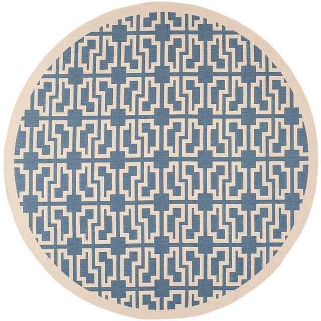 Safavieh Courtyard Cy6015 - 243 Blue / Beige Rugs - Safavieh - cy6015 - 243 - 8r