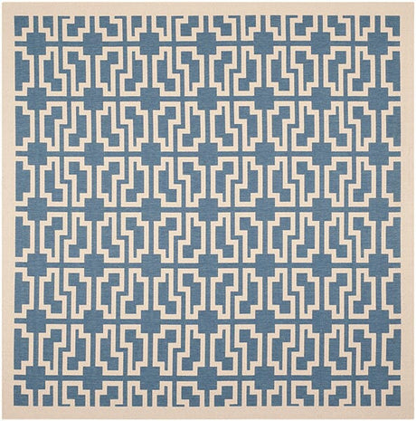 Safavieh Courtyard Cy6015 - 243 Blue / Beige Rugs - Safavieh - cy6015 - 243 - 8sq