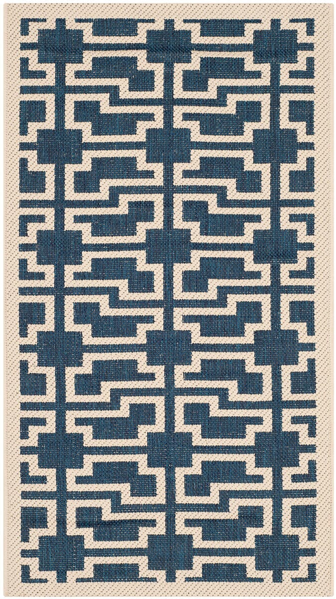 Safavieh Courtyard Cy6015 - 268 Navy / Beige Rugs - Safavieh - cy6015 - 268 - 27