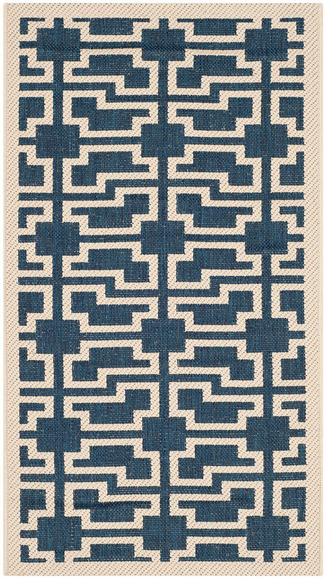 Safavieh Courtyard Cy6015 - 268 Navy / Beige Rugs - Safavieh - cy6015 - 268 - 27