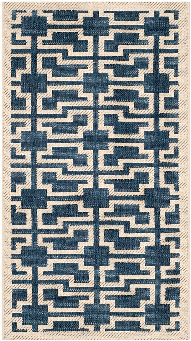 Safavieh Courtyard Cy6015 - 268 Navy / Beige Rugs - Safavieh - cy6015 - 268 - 27