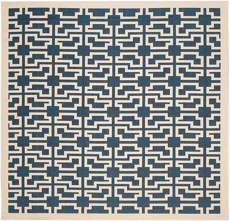 Safavieh Courtyard Cy6015 - 268 Navy / Beige Rugs - Safavieh - cy6015 - 268 - 8sq