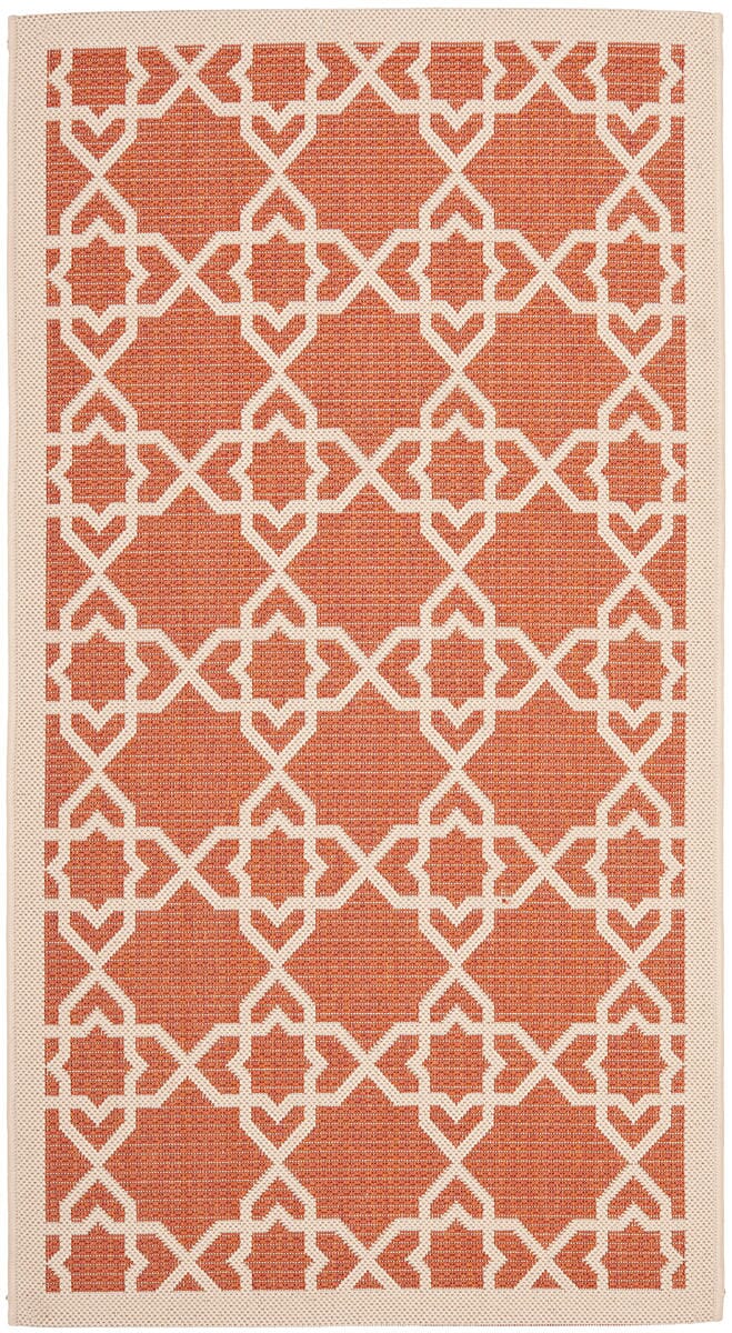 Safavieh Courtyard Cy6032 - 241 Terracotta / Beige Rugs - Safavieh - cy6032 - 241 - 5r