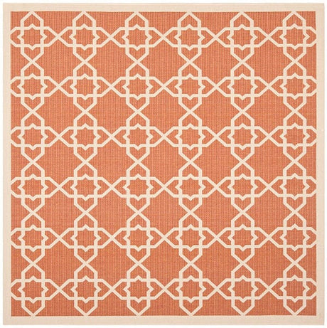 Safavieh Courtyard Cy6032 - 241 Terracotta / Beige Rugs - Safavieh - cy6032 - 241 - 7sq