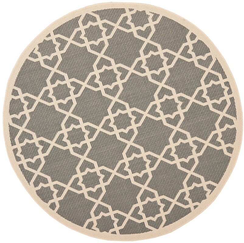 Safavieh Courtyard Cy6032 - 246 Grey / Beige Rugs - Safavieh - cy6032 - 246 - 5r